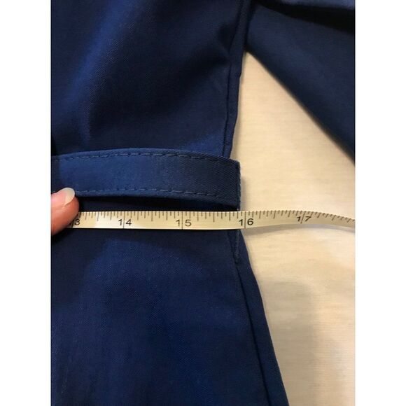 NWT Muxxn Modest Midi Dress Women 2XL High Neck Royal Blue Fitted Belt Minimal - Picture 13 of 14